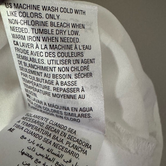 BAR III EYELET PEPLUM TANK TOP WITH SPAGHETTI STRAP TIES WHITE SIZE MEDIUM EUC - Picture 4 of 5